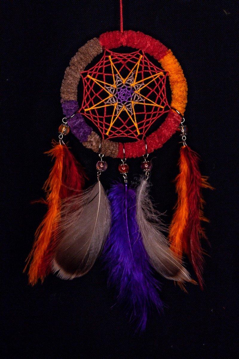Handmade Dreamcatcher - 【Fluffy - Totem】 - ของวางตกแต่ง - วัสดุอื่นๆ สีกากี