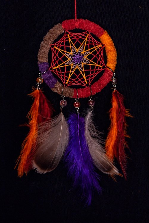 Mr.SkullyPop 純手工捕夢網 Handmade Dreamcatcher-【毛絨-圖騰】