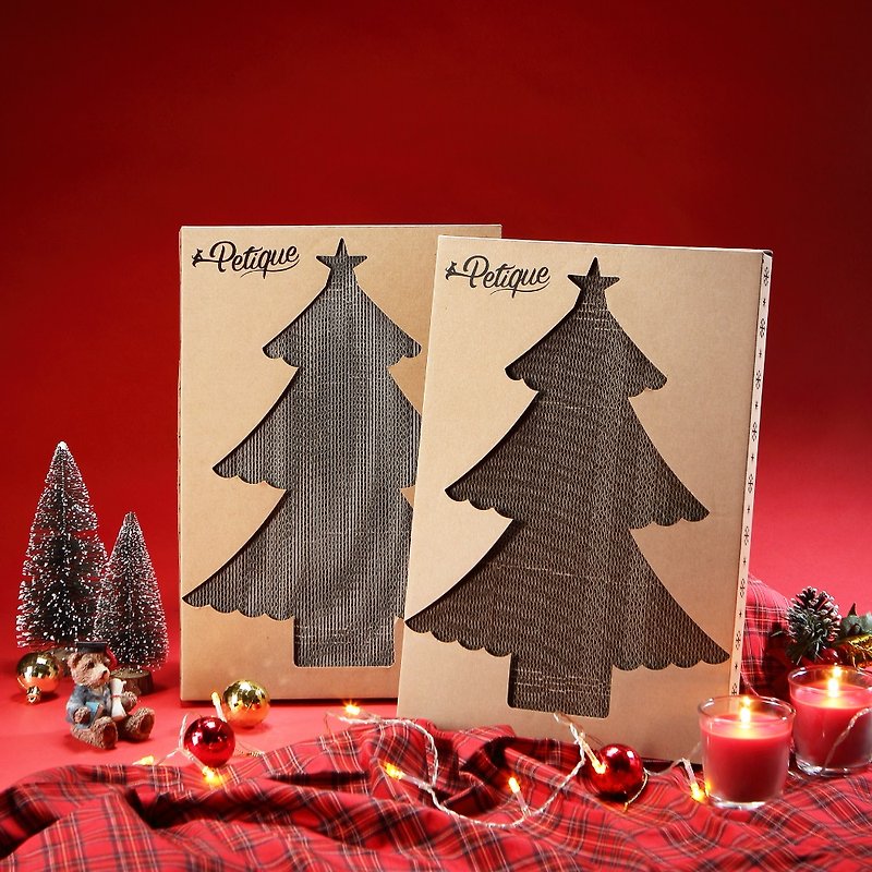クリスマススクラッチボード1エントリー - キャットタワー・爪とぎ - 紙 ブラウン