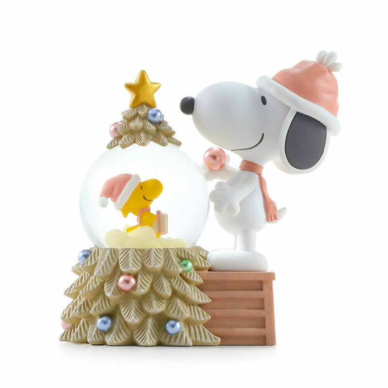 Snoopy Bright Christmas (Light Color) Light Crystal Ball Ornament Christmas Gift - Items for Display - Glass 