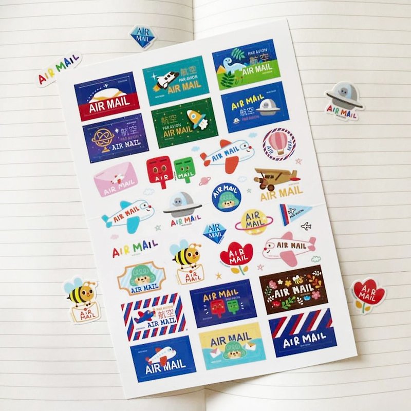 Air Mail Stickers - Stickers - Paper Multicolor