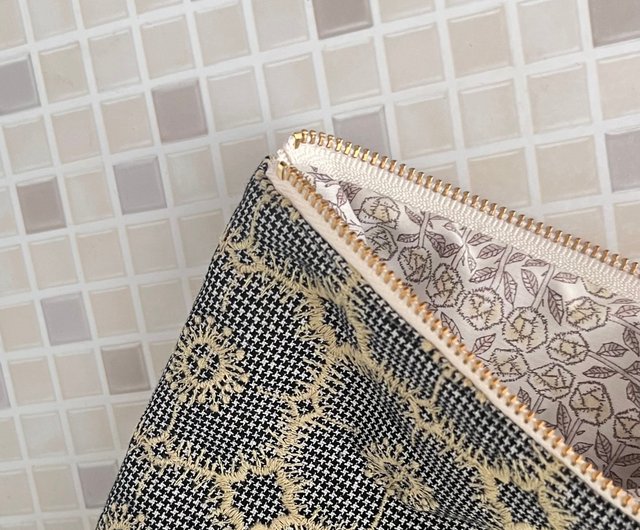 mina perhonen anemone ポーチ 大きめ 刺繍 花 - ショップ mukava