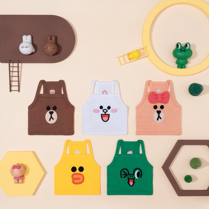 [Officially authorized by LINE FRIENDS] Classic series pet camisole clothing - Clothing & Accessories - Cotton & Hemp 