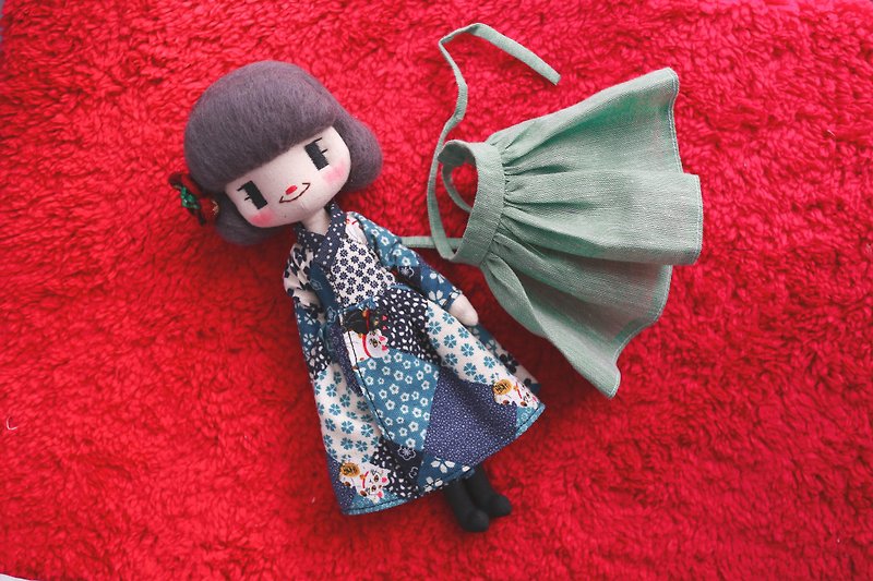 Korean black baby - Stuffed Dolls & Figurines - Cotton & Hemp 