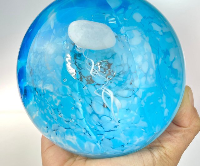 海の母- ブルー手作りガラス文鎮 純粋に手作り - ショップ