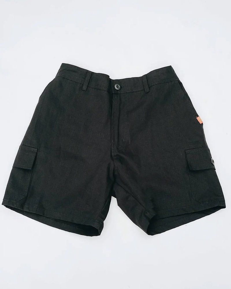 Worker Pants Shorts - Black - กางเกงขาสั้น - ไนลอน สีดำ