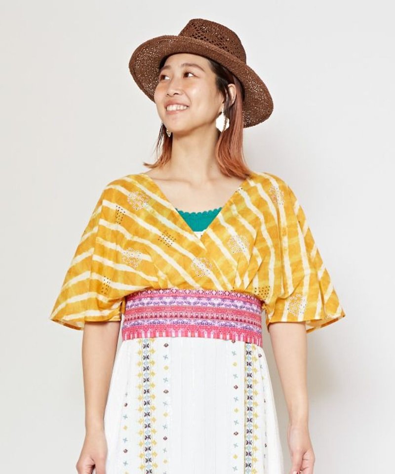 [Popular pre-order] Good proportion choli short cardigan saree blouse reversible (5 colors) IAC-4131 - Women's Tops - Other Materials 