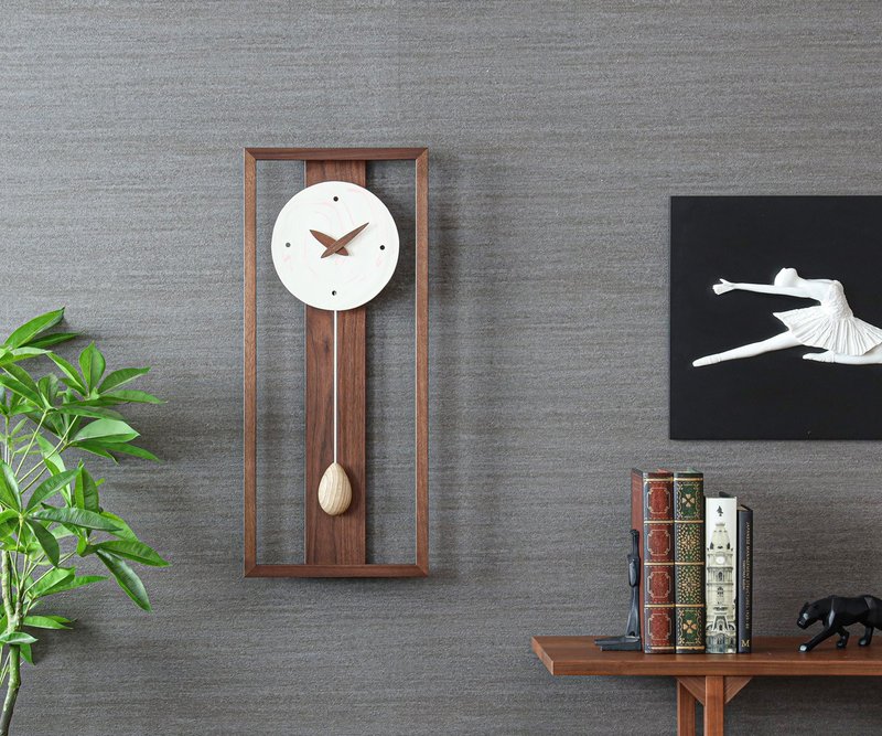 Shun Yoshioka Marble Wall Clock - Clocks - Wood 