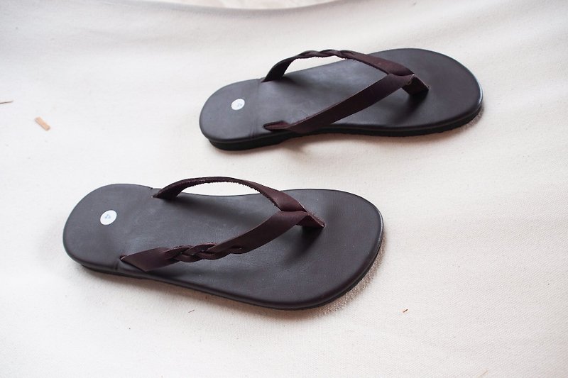 Boho Sandal Brown Leather Shoe Summer Shoes Flip Flop Sandal Ethnic Bohemian