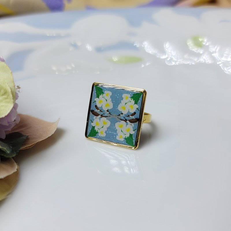 Bailu Solar Terms Tile Handmade Ring Badge Pin - แหวนทั่วไป - ทองแดงทองเหลือง หลากหลายสี