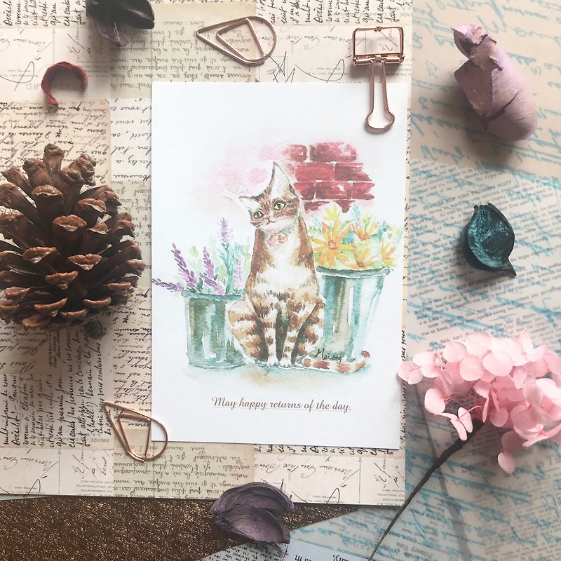 The Blessing of The Cat Postcard - Cards & Postcards - Paper Multicolor