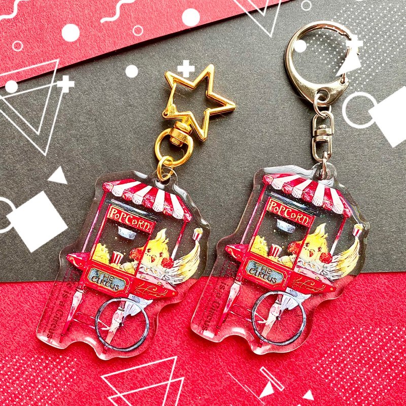 【Life Circus Series】【Red Face Cocktail】Pendant - พวงกุญแจ - พลาสติก สีเหลือง