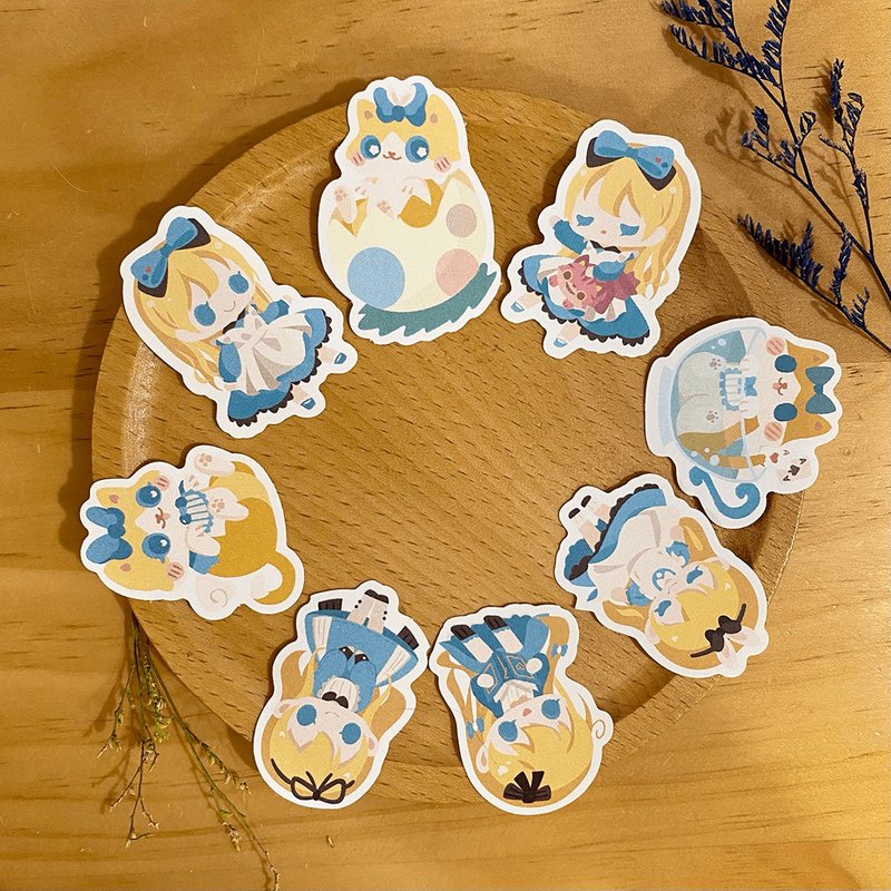 【Fairytale sticker pack】Alice & Alice Cat Sticker Pack / Yuu - สติกเกอร์ - กระดาษ 