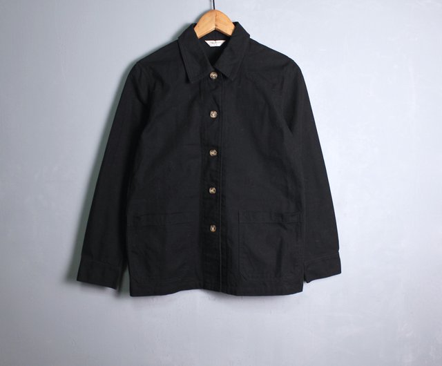 plain black button down