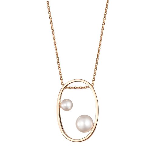 SOIRÉE BY N.Y. 蒔華芮設計師輕珠寶 簡約質感珍珠項鍊 (共2色) 水晶珍珠/金色/玫瑰金