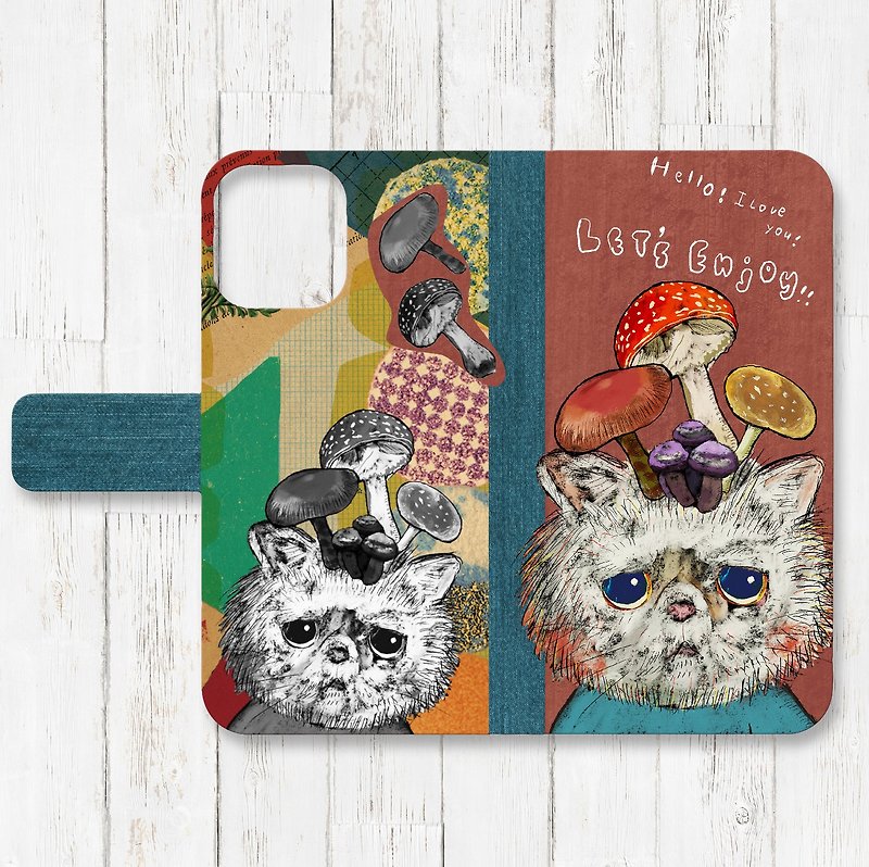 Exotic Shorthair notebook type iPhone smartphone case - Phone Cases - Faux Leather 
