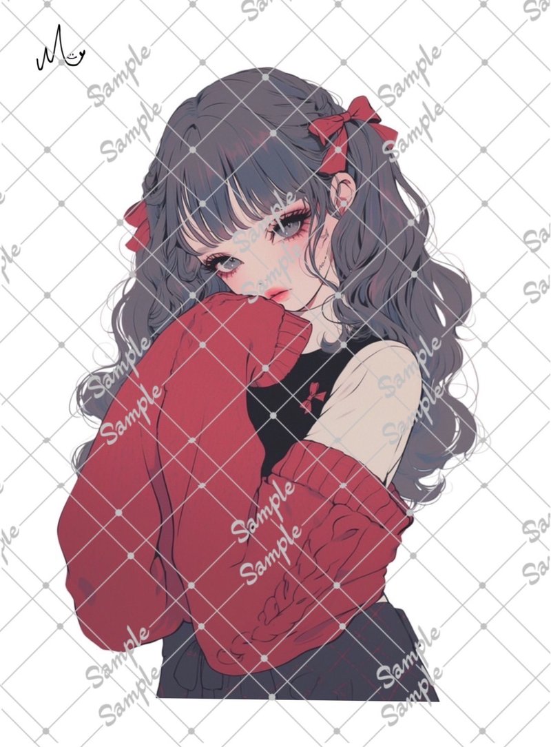 オリジナル人物ステッカー - 貼紙 - 紙 