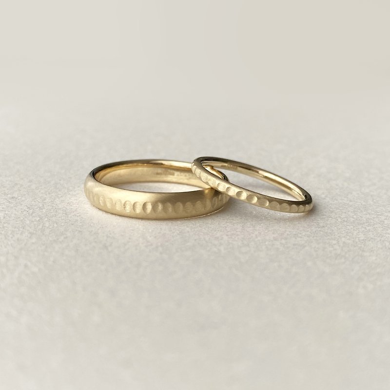 Other Materials Couples' Rings Gold - Minimalist solid gold matching wedding ring for him and for her, Couple rings