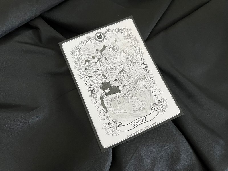 世界最惡貓之五人眾 - 暗之肥黑貓 - 插畫/繪畫/寫字 - 紙 灰色