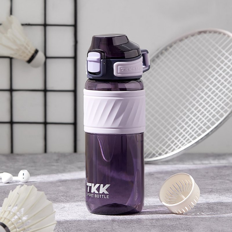 【TKK】美國進口Tritan哈崙系列 手提式運動水壺 600ML-耀石紫 - 水瓶/水壺 - 其他材質 紫色