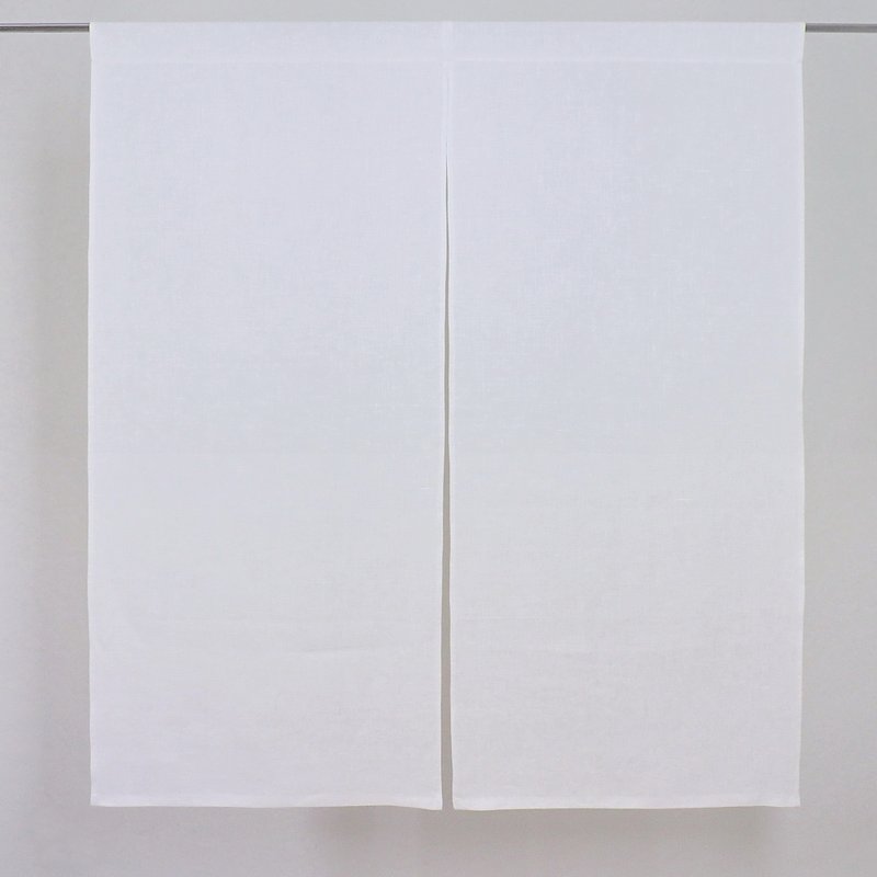 Organic Linen Curtain,White Natural Original Japanese-style Chinese Door Curtain - 門簾/門牌 - 棉．麻 白色