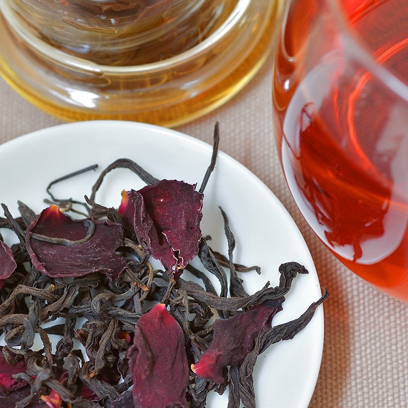 玫瑰阿薩姆紅茶特惠組－頂級台灣天然窨花手採台茶8號 - 茶葉/茶包 - 紙 白色