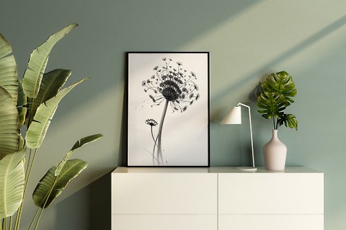 groovyart A Beautiful Flower Line Art Paint Printable Minimalist Style Gift
