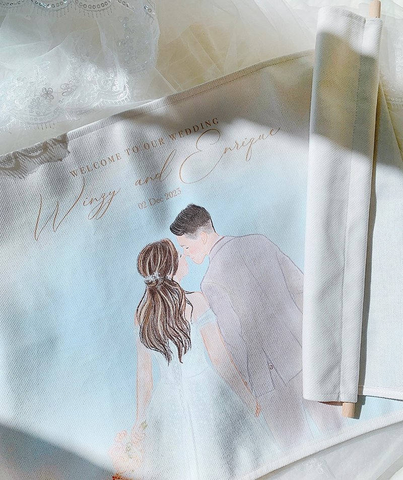 wedding signature cloth - Customized Portraits - Other Materials 