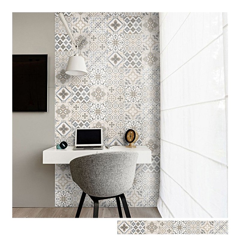 iINDOORS Tiles Sticker Type BT Wall Stickers - ตกแต่งผนัง - พลาสติก สีกากี