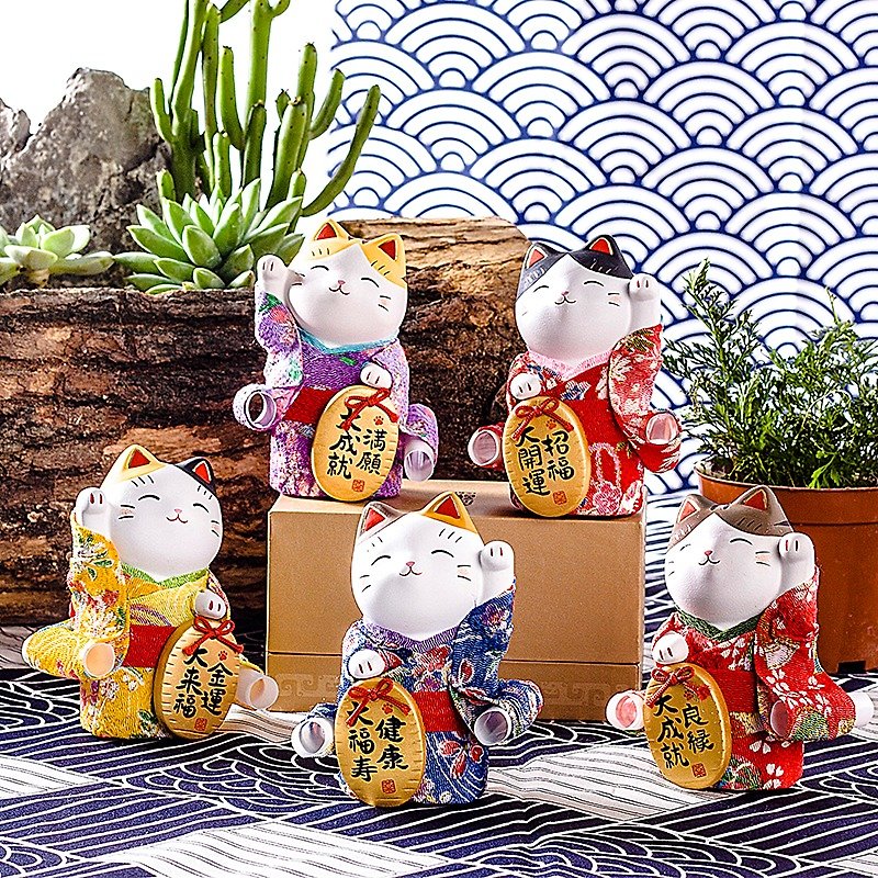 日本の薬剤師窯招き猫大型セラミッククリエイティブカーデコレーション結婚式誕生日恋人ギフトオープニング - 置物 - 陶器 