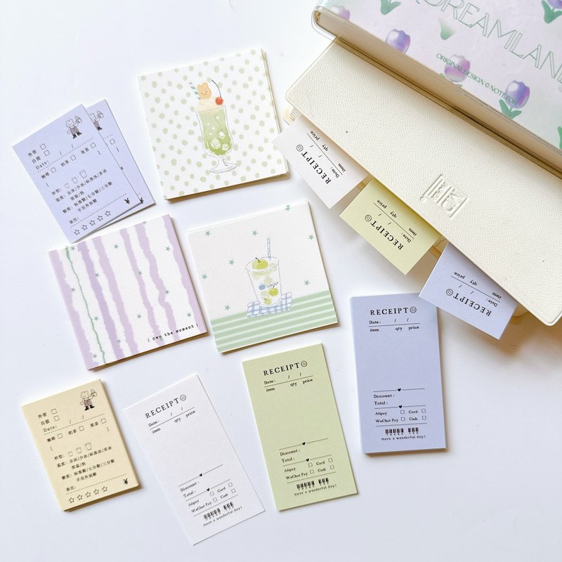 原創可愛便條紙 手帳裝飾拼貼素材 - 便條紙/便利貼 - 紙 多色