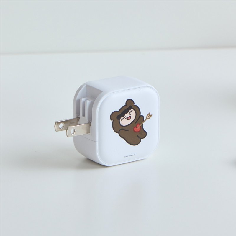 蛋塔熊妹愛神邱比特GaN 45W Type-C雙孔充電頭 - 科技小物 - 塑膠 多色