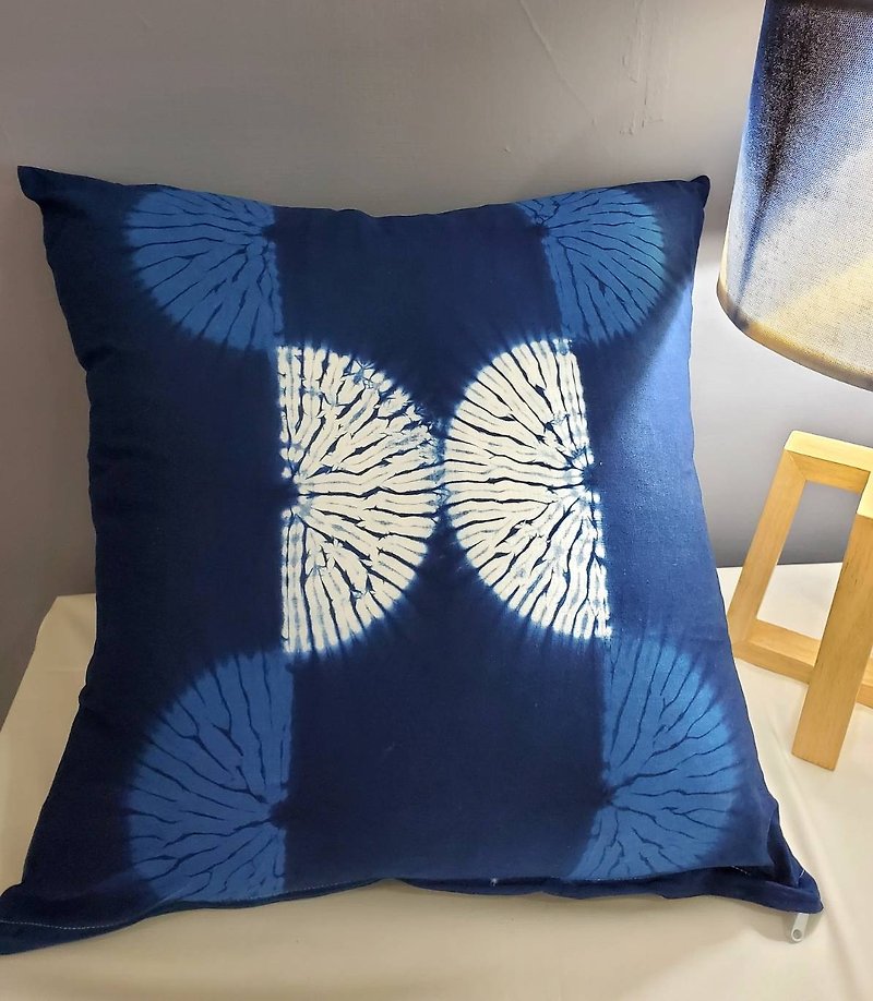 Aizen-Karamatsu Fireworks Pillow - Pillows & Cushions - Cotton & Hemp Blue