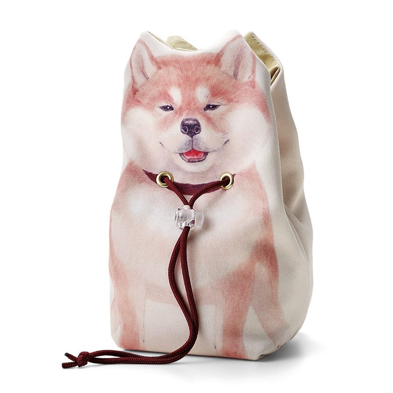 YOU+MORE! Shiba Inu pocket bag - tongue does not want to go home - Toiletry Bags & Pouches - Polyester Multicolor