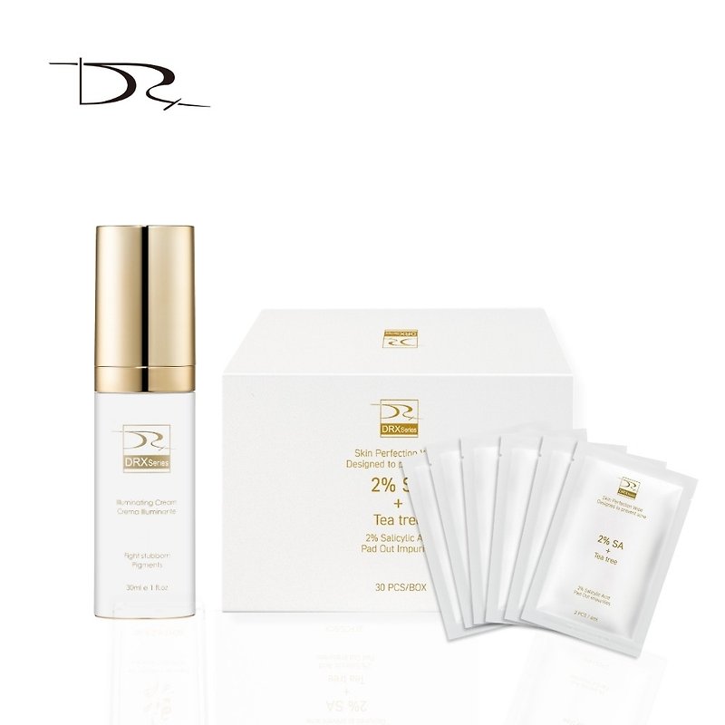 DRX Skin Perfection Wipe & DRX Illuminating Cream(0.3%)30ml - Essences & Ampoules - Other Materials White