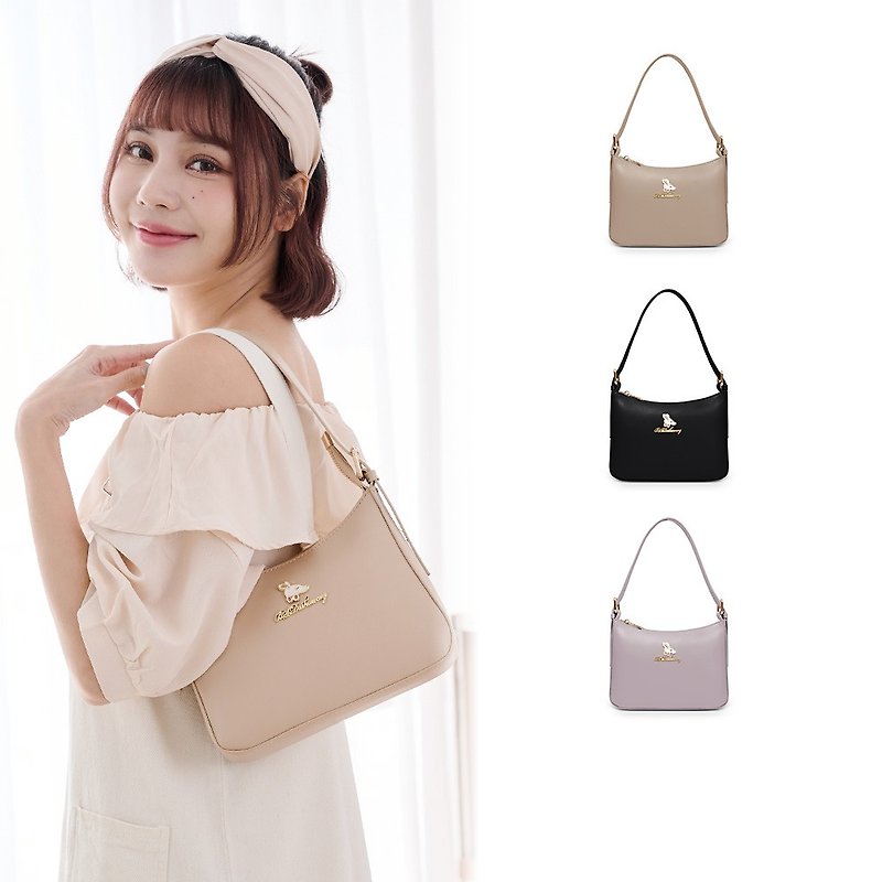 [Date Essentials] Afternoon Tea - Simple portable dual-purpose moon bag - three colors in total - Handbags & Totes - Faux Leather Multicolor