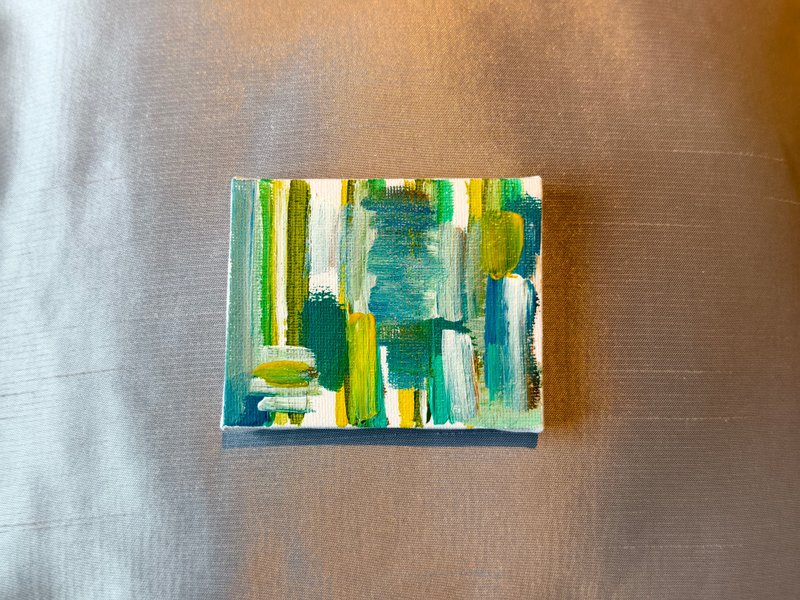 迷你掛畫/無框畫/抽象抹畫/色塊畫/抽象畫/壓克力水彩畫 - 海報/掛畫/掛布 - 棉．麻 