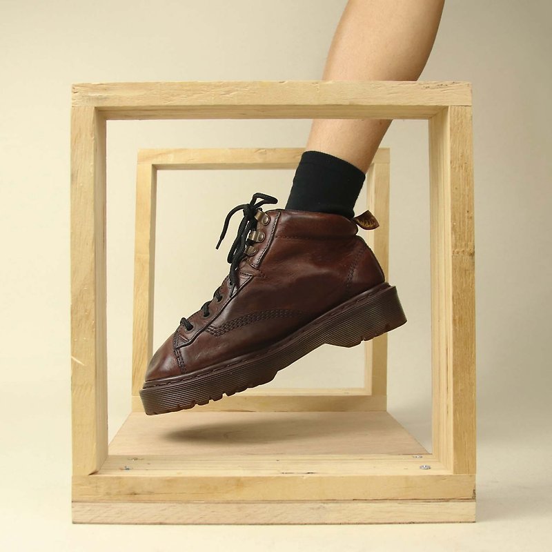 Dr. Martens 馬汀鞋 A07 棕色 中筒 英製 UK5【Tsubasa.Y古著屋】 - 女款短靴 - 真皮 咖啡色