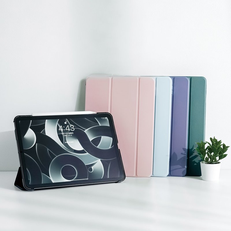 Includes gifts | iPad matte hard bottom hard edge protective case [plain color] hollow style on the right side - เคสแท็บเล็ต - วัสดุอื่นๆ หลากหลายสี