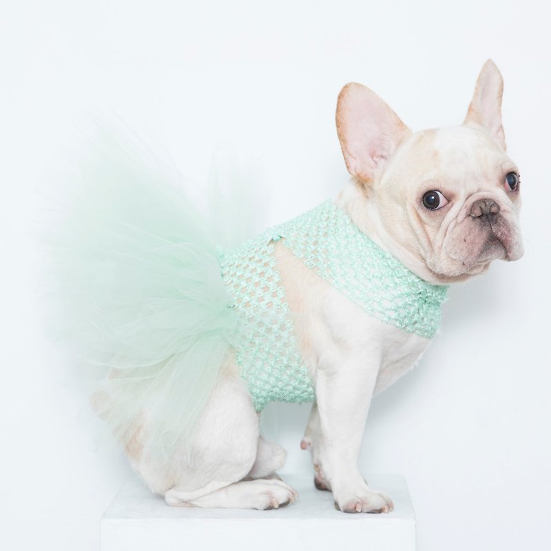 童話小仙子 網紗澎裙 - 薄荷綠 - 寵物衣服 - 聚酯纖維 綠色