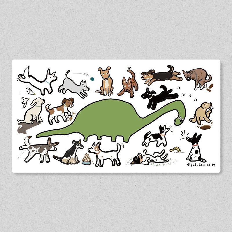 Growing up with dinosaurs - Cards & Postcards - Paper Multicolor