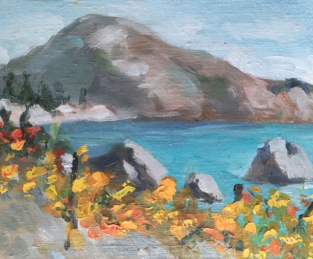 九寨溝国立公園の芸術山の絵画中国のアートワークOlivKan - ショップ