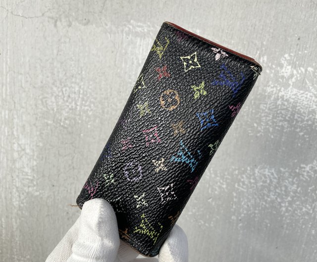 LVキーケース村上隆老眼ブラックショッキングピンクフレンチ
