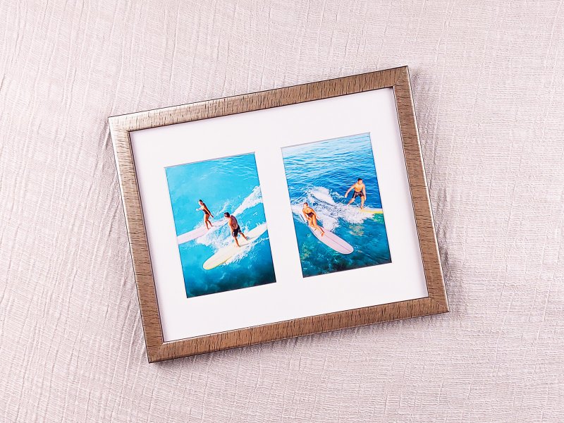 8x10 Wood Picture Frame, Warm Silver Gilding / Satin Sheen - กรอบรูป - ไม้ สีทอง