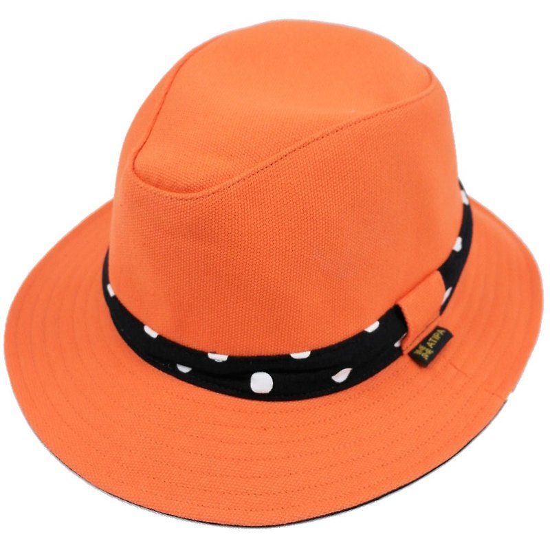 ATIPA Panapolka橙色巴拿馬草帽 - 帽子 - 其他材質 橘色