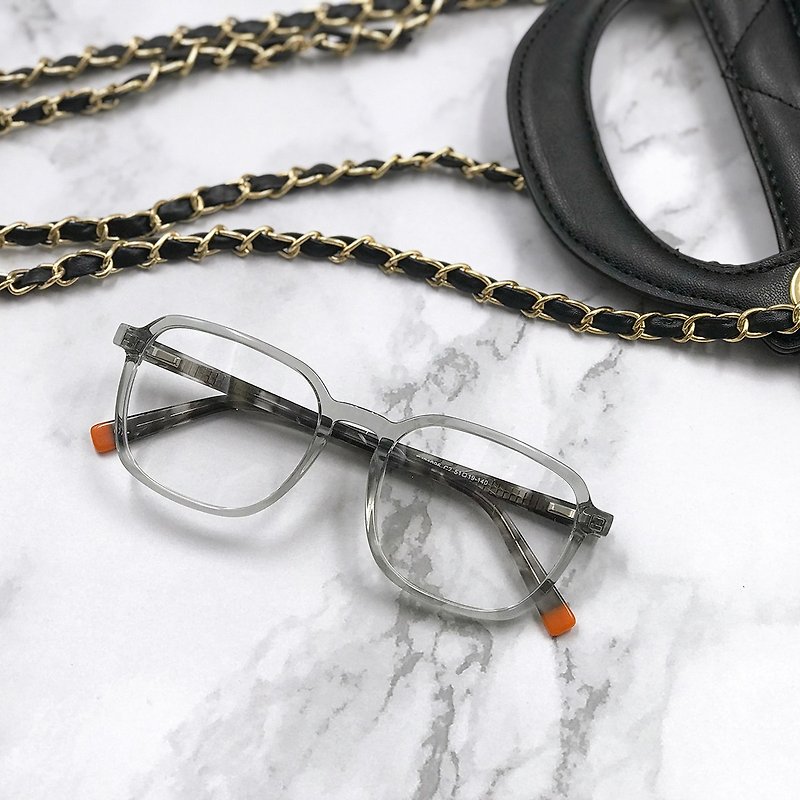 HOYA Group-New Vision FROMEYES 1.61 Anti-Blue Light×Acetate Wellington Frame Glasses - Glasses & Frames - Other Materials Gray