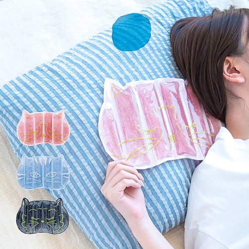 Chouettehome 【BISQUE】喵喵兩用冰枕| 可折疊| 清涼消暑| 貓咪造型| 限量發售