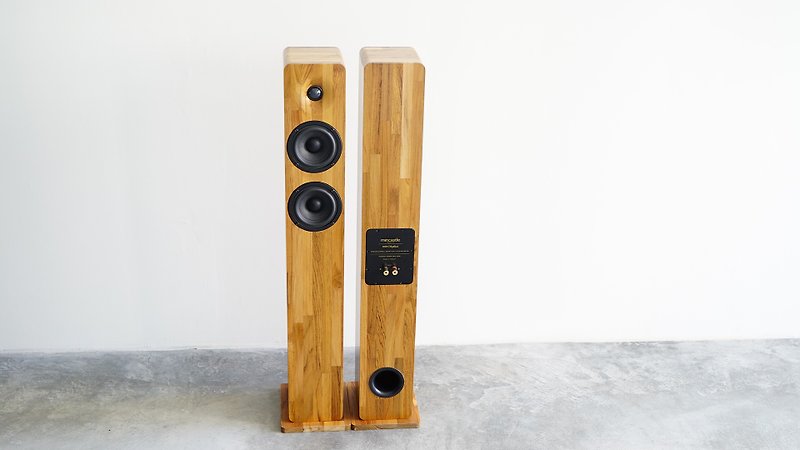 FS8 solid wood handmade floor-standing speakers/one pair (the last two pairs are left for display), self-pickup only - Speakers - Wood Khaki