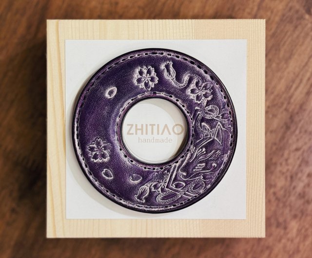 オリジナルハンドメイド 牛革製剣道鍔 御先稲荷 ミストワックス