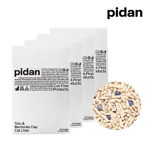 pidan pidan 混合貓砂 經典版 豆腐砂+礦砂 4包組